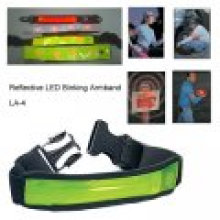 Reflective LED Marker Band-Reflective LED Binking Armband With LED Fiber Optic Strip Inside